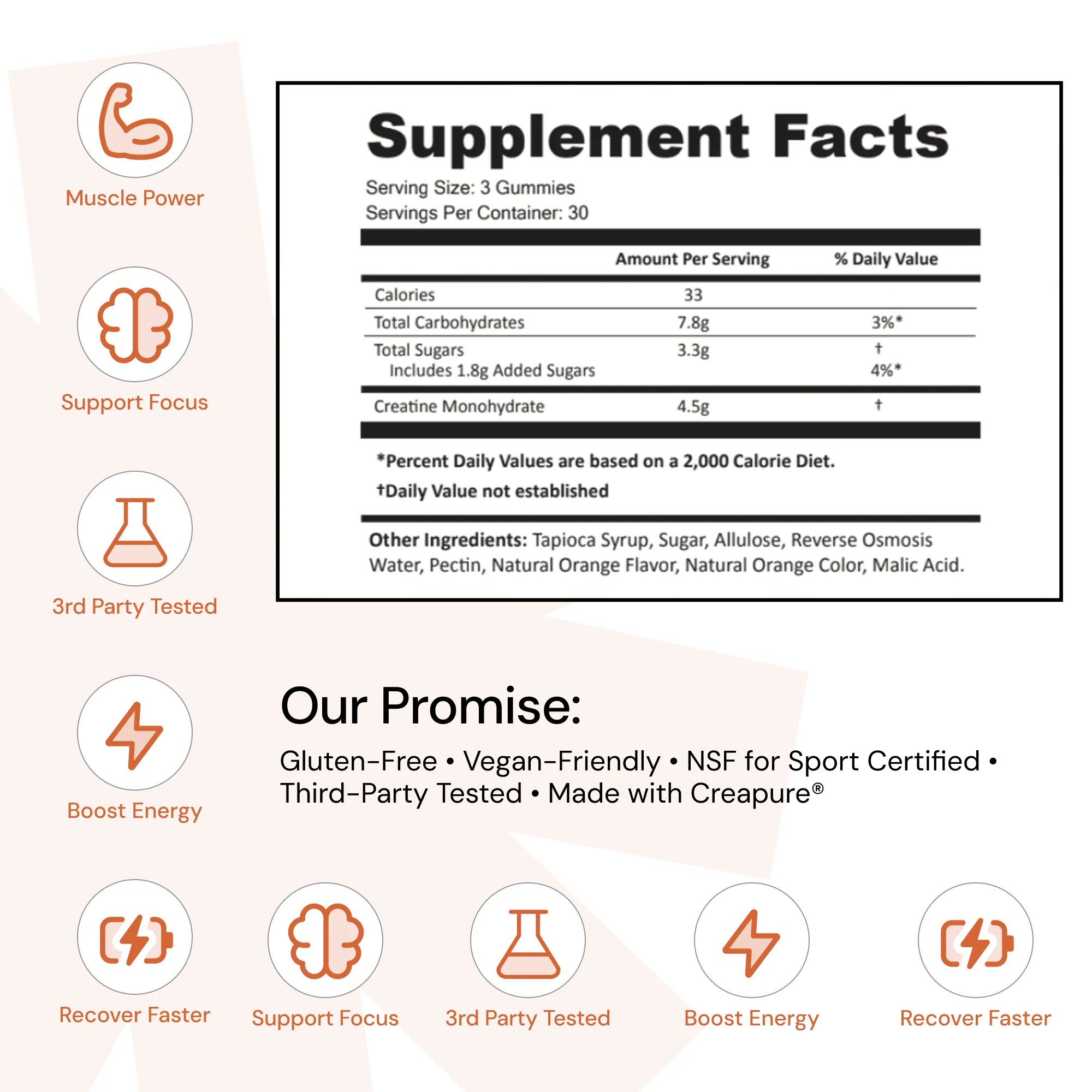 Creatine Monohydrate Gummies - 180 Count - Image 4